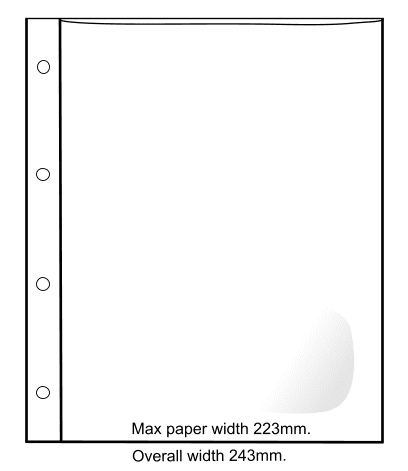 OS/A4 pocket open top oversize A4.